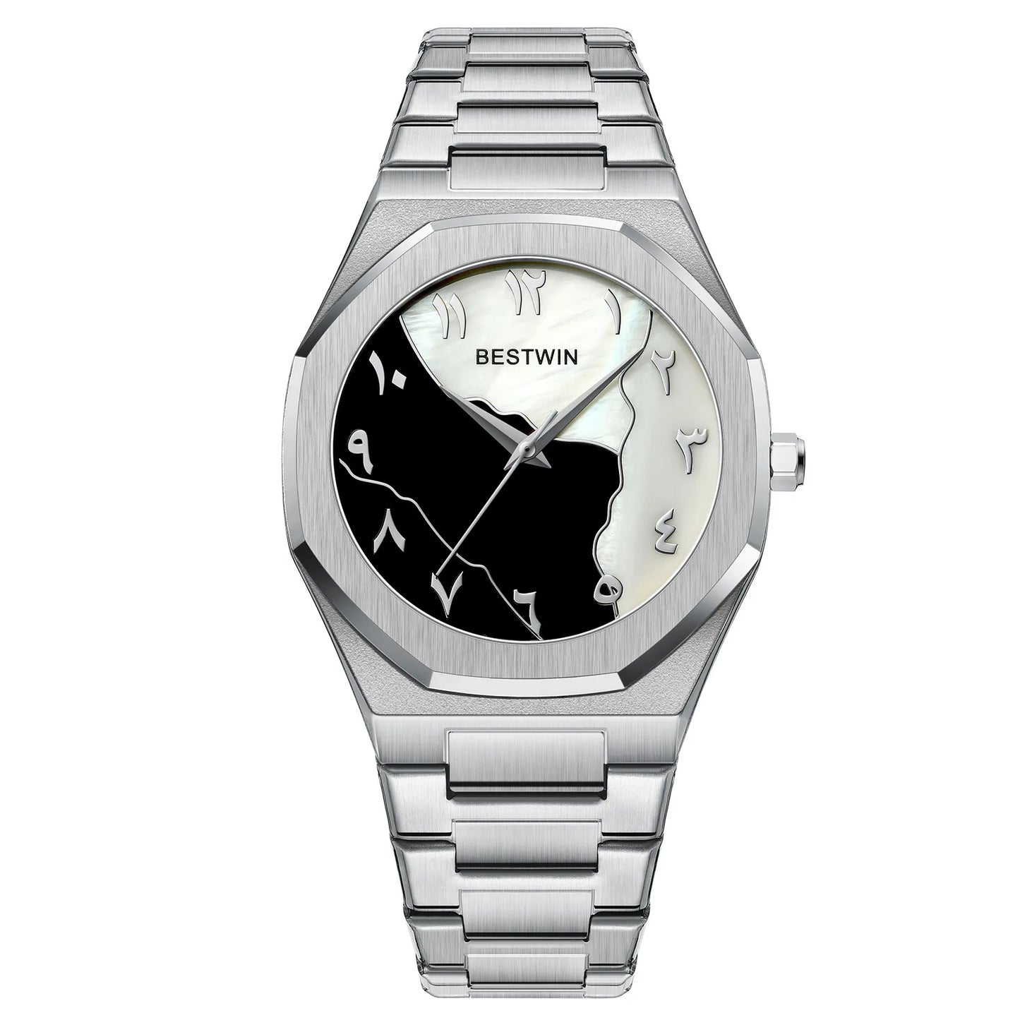 Luxury Watch Men's Watch Gold Arabic Numerals Shell Large Dial Quartz Business Watch Personalized Steel Band Clock Delivery Box
