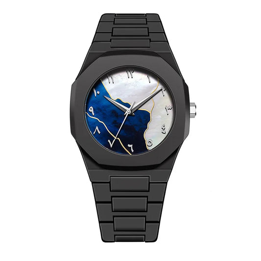 Popular Arabic Numerals Watch Hot Selling Fashion Black Wrist Quartz Watch for Men Matte Oil Sensitive Plastic Band Men's Clock