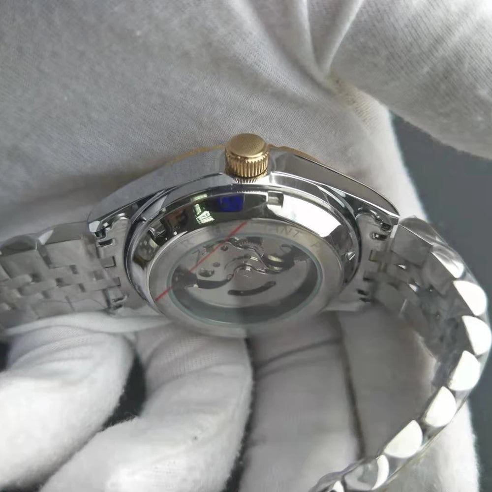 Steel Arabic Watches Branded Swiss Wristwatch Arabian Muslim Clocks Waterproof Automatic Movement Mechanical Machine